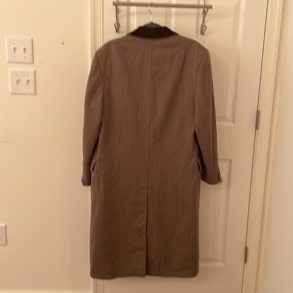 Vintage Burton men’s 40 wool brown overcoat hidden buttons velour collar Canada - Picture 2 of 13